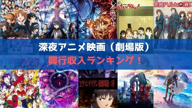2021年最新版 深夜アニメ映画 劇場版 興行収入ランキング アニ漫研究ラボ
